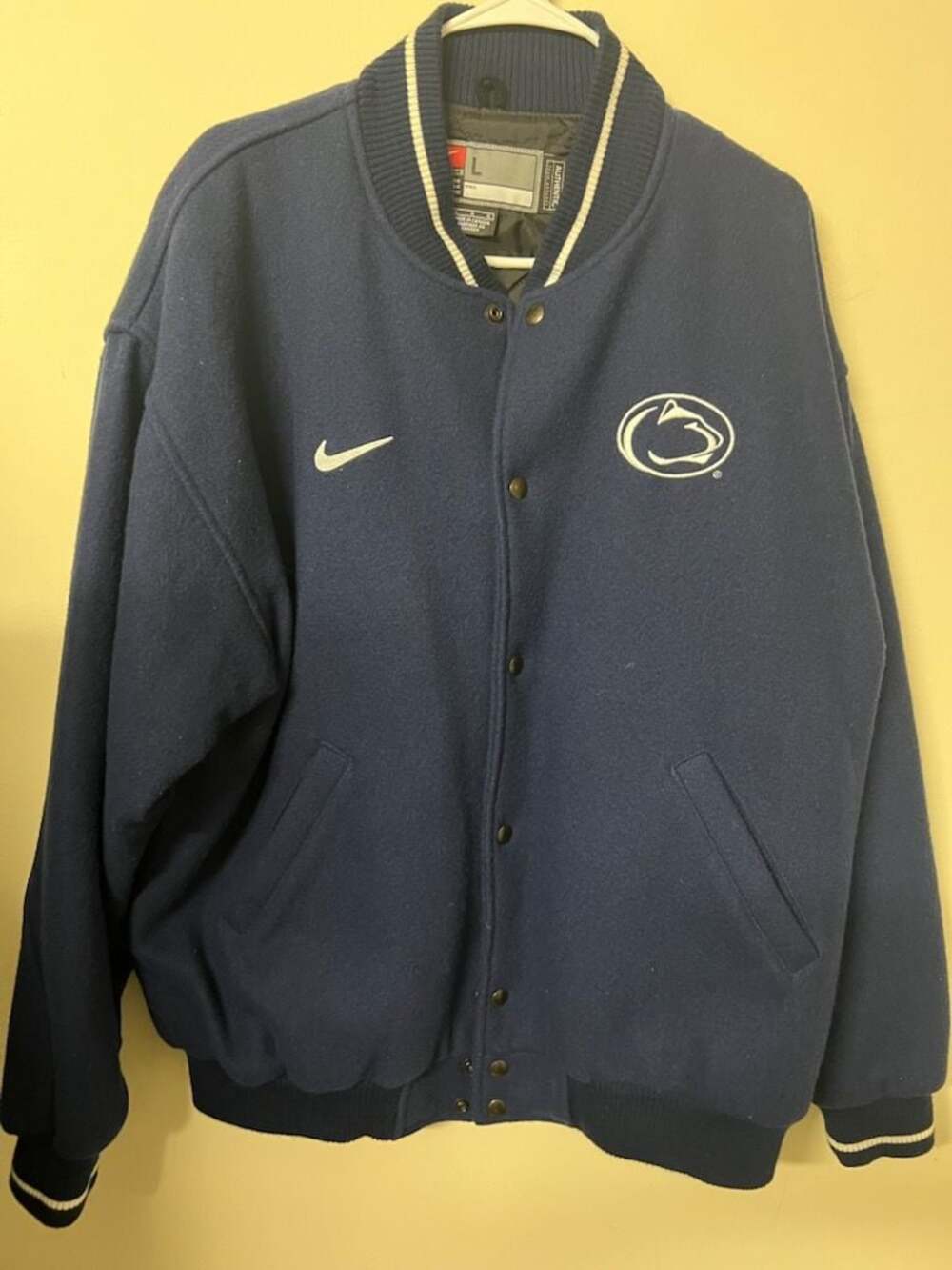 Vintage Nike Penn State Nittany Lions Team Authentic Wool Letterman Varsity Jack